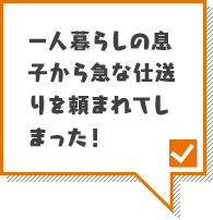 一人暮らしの息子から急な仕送りを頼まれてしまった！