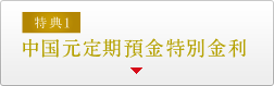 中国元定期預金特別金利
