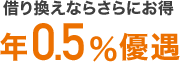 借り換えならさらにお得 年0.5％優遇