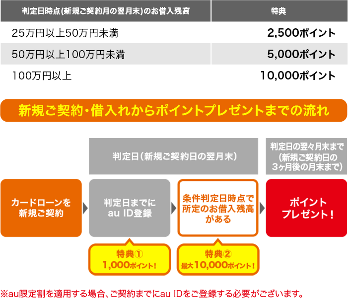 新規ご契約・借入れからポイントプレゼントまでの流れ