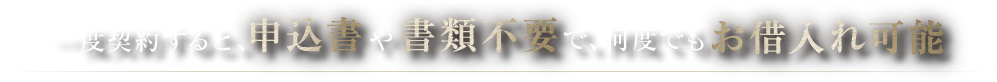 限度額までなら見積書不要で何度でもお借入可能