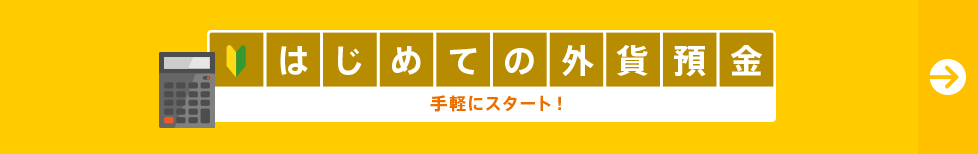 はじめての外貨預金 手軽にスタート！