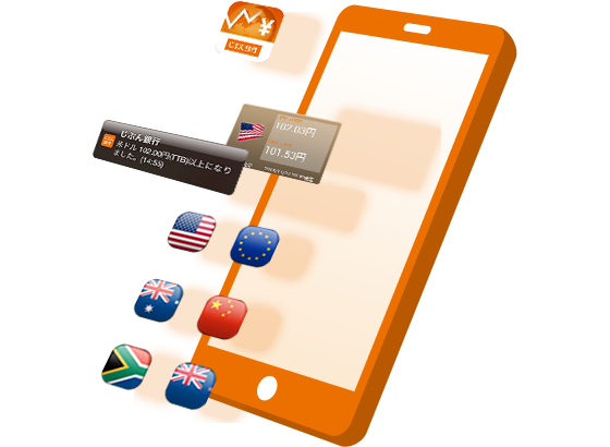 スマホで簡単いつでも外貨お取引