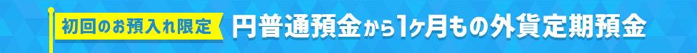 円普通預金から1ヶ月もの外貨定期預金　