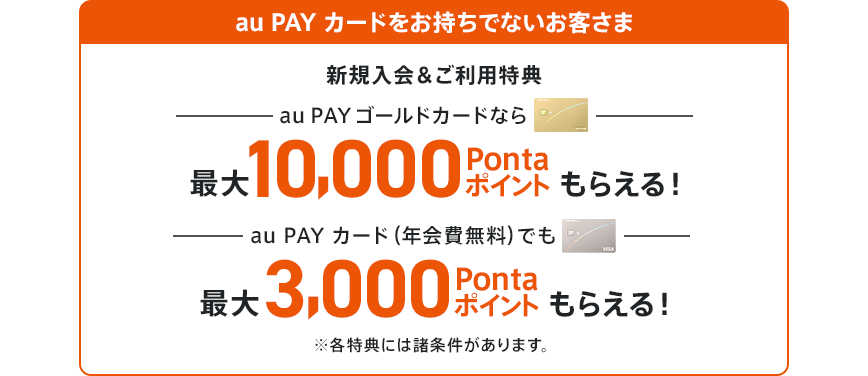 au PAY カードをお持ちでないお客さま