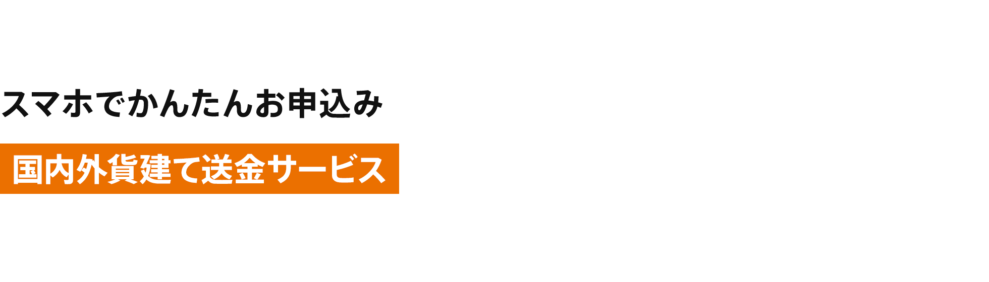 スマホでかんたんお申込み 国内外貨建て送金サービス