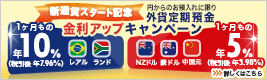 ＜新通貨スタート記念＞円からの預入限定 1か月もの 外貨定期預金 金利アップキャンペーン