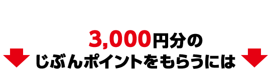 3,000円分のじぶんポイントをもらうには