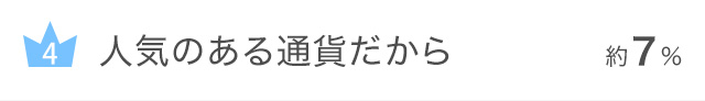 人気のある通貨だから…約7%