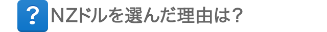 NZドルを選んだ理由は？