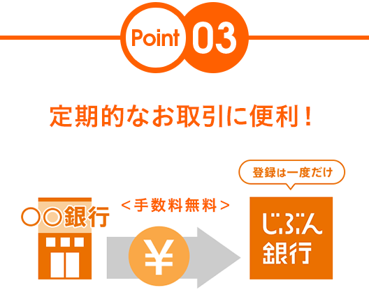 Point03 定期的なお取引に便利！