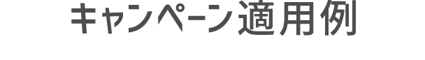 キャンペーン適用例