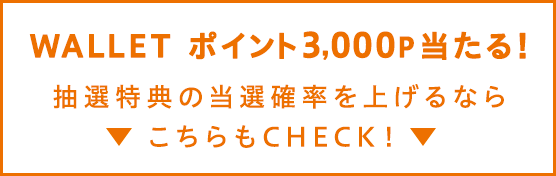 WALLET ポイント3,000P当たる！