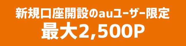 auユーザー限定最大5,500P