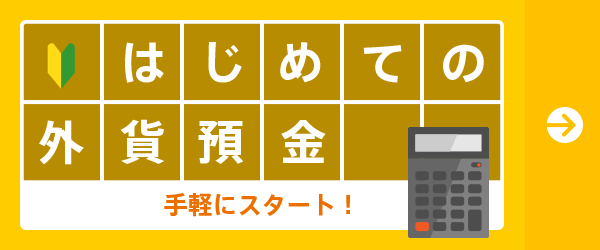 はじめての外貨預金 手軽にスタート！