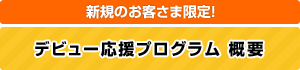 【新規のお客さま限定】デビュー応援プログラム 概要
