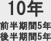 10年（前半期間5年、後半期間5年）