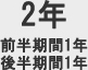 2年（前半期間1年、後半期間1年）