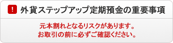 外貨ステップアップ定期預金の重要事項